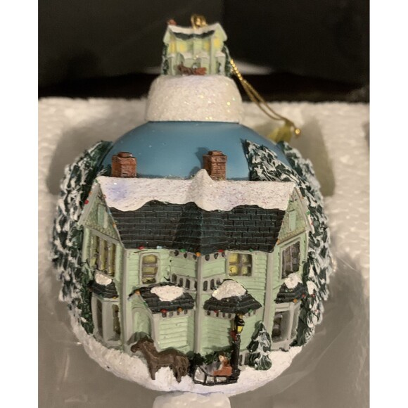 Thomas Kinkade Winter Memories Houses Ornament Collection Bradford Ed Victorian - Picture 3 of 7